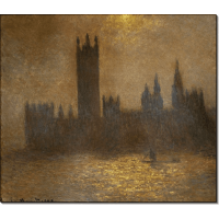 Здание Парламента в Лондоне, эффект солнца в тумане. Моне, Клод