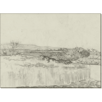 Стена, окружающая пшеничное поле возле приюта(The Wall Enclosing the Wheatfield near the Asylum), 1890. Гог, Винсент ван