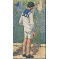 Мальчик на краю пруда Люксембургского сада. Мартен, Анри Жан Гийом