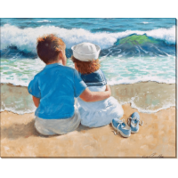 Мальчик и девочка на пляже. Сарноф, Артур