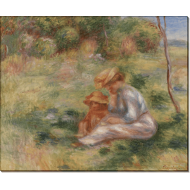 Женщина с ребенком на траве. Ренуар, Пьер Огюст