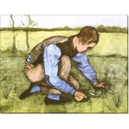 Мальчик косит траву серпом (Boy Cutting Grass with a Sickle), 1981. Гог, Винсент ван 