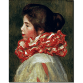 Девушка с красным шарфом. Ренуар, Пьер Огюст