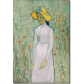 Девушка и поле пшеницы на заднем плане (Young Girl Standing against a Background of Wheat), 1890. Гог, Винсент ван
