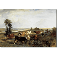 Пейзаж со стадом в Сюрене. Труайон, Констан