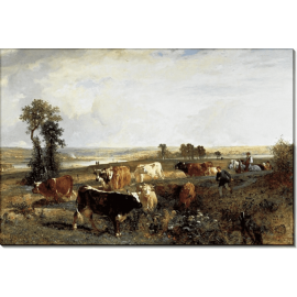 Пейзаж со стадом в Сюрене. Труайон, Констан