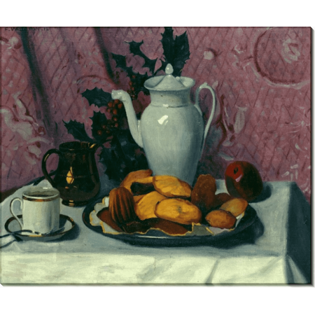 Натюрморт с выпечкой, кувшином и чашкой. Валлоттон, Феликс 