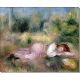 Девушка, лежащая на траве. Ренуар, Пьер Огюст