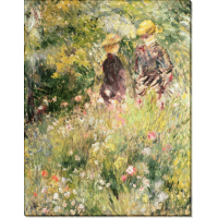 Две женщины в саду с розами. Ренуар, Пьер Огюст