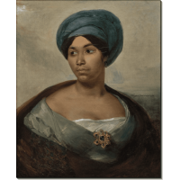Портрет женщины в голубом тюрбане. Делакруа, Эжен