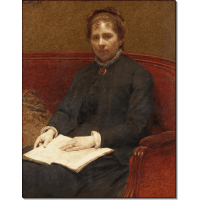 Портрет жены художника с книгой. Фантен-Латур, Анри