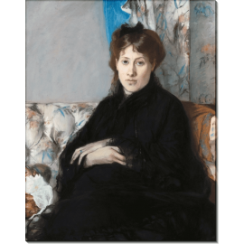 Мадам Потийон, сестра художницы, сидящая на софе. Моризо, Берта