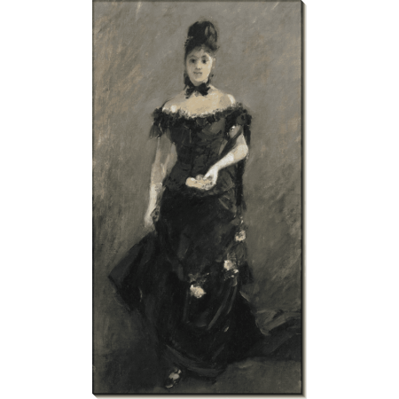 Женщина в черном платье в театре. Моризо, Берта 