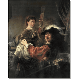 Автопортрет с Саскией в образе блудного сына. Рембрандт, Харменс ван Рейн