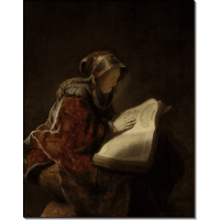 Читающая старушка (Портрет матери художника). Рембрандт, Харменс ван Рейн