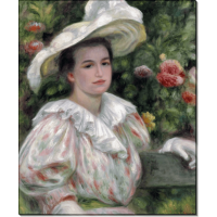 Портрет дамы в белой шляпе. Ренуар, Пьер Огюст