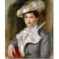 Портрет молодой женщины в шляпке. Ренуар, Пьер Огюст