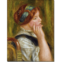 Портрет женщины с зеленой лентой. Ренуар, Пьер Огюст