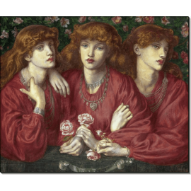 Тройная роза (Тройной портрет Мэй Моррис). Россетти, Данте Габриэль