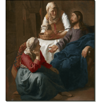 Христос в доме Марфы и Марии. Вермеер, Ян
