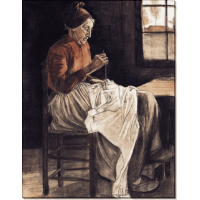 Женщина за шитьем (Woman Sewing), 1881. Гог, Винсент ван
