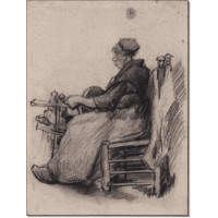 Женщина, наматывающая пряжу (Woman Winding Yarn), 1885 02. Гог, Винсент ван