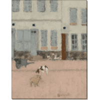 Две собаки на пустынной улице. Боннар, Пьер