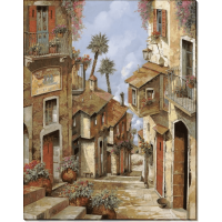 Картина «Пальмы на крышах». Борелли, Гвидо (20 век)