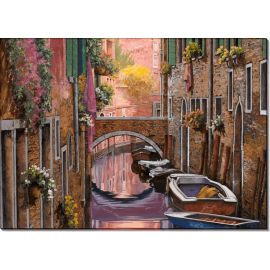 Канал в Венеции, мимозы. Борелли, Гвидо (20 век)