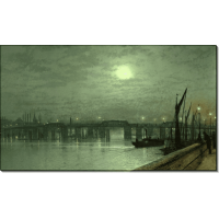 Мост Баттерси в лунную ночь. Гримшоу, Джон Аткинсон