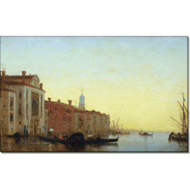 Гондолы на большом канале, Венеция. Зим, Феликс