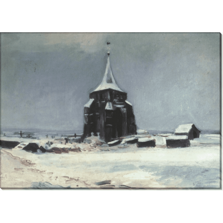 Старая кладбищенская башня в снегу (The Old Cemetery Tower at Nuenen in the Snow), 1885. Гог, Винсент ван 