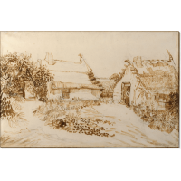 Два коттеджа в Сент-Мари-де-ла-Мер (Two Cottages at Saintes-Maries-de-la-Mer), 1888. Гог, Винсент ван