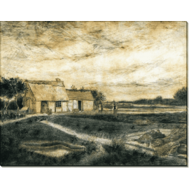 Сарай с крышей, покрытой мхом (Barn with Moss-Covered Roof), 1881. Гог, Винсент ван