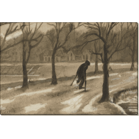 Зима, и в жизни (по Йозефу Израилю) (Winter, in Life as Well (after Jozef Israels)), 1877. Гог, Винсент ван