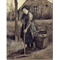 Девушка сгребает (A Girl Raking), 1881. Гог, Винсент ван