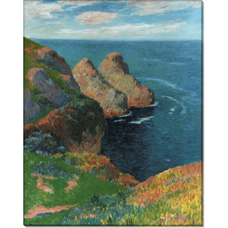 Скалы на берегу моря, Бретань. Море, Анри 