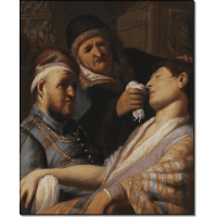 Потеря сознания (Аллегория обоняния). Рембрандт, Харменс ван Рейн