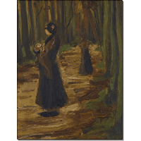 Две женщины в лесу (Two Women in a Wood), 1882. Гог, Винсент ван