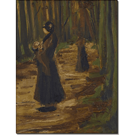 Две женщины в лесу (Two Women in a Wood), 1882. Гог, Винсент ван 