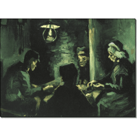Едоки картофеля. Этюд (Four Peasants at a Meal), 1885. Гог, Винсент ван