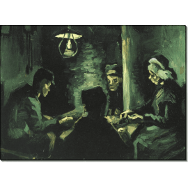 Едоки картофеля. Этюд (Four Peasants at a Meal), 1885. Гог, Винсент ван