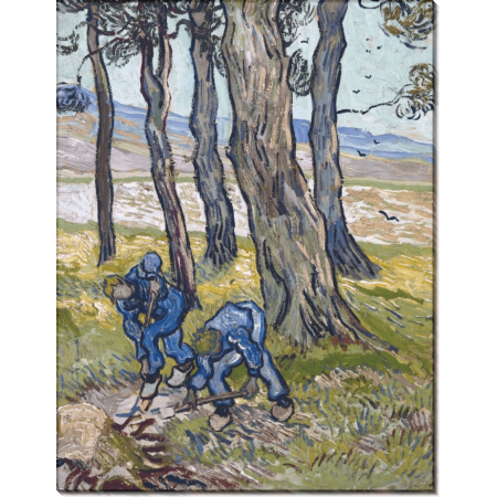 Два землекопа среди деревьев (Two Diggers Among Trees), 1890. Гог, Винсент ван 