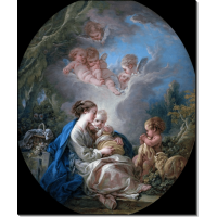 Мадонна с Младенцем, маленький Иоанн Креститель и ангелы. Буше, Франсуа