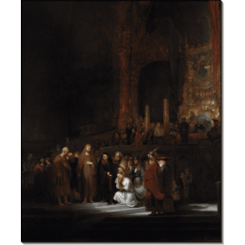 Христос и грешница. Рембрандт, Харменс ван Рейн