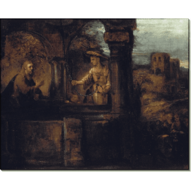 Христос и самаритянка у колодца. Рембрандт, Харменс ван Рейн