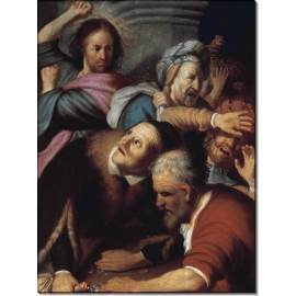 Изгнание торговцев из храма. Рембрандт, Харменс ван Рейн