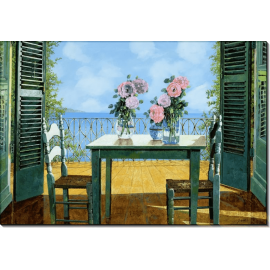 Розы и балкон. Борелли, Гвидо (20 век)