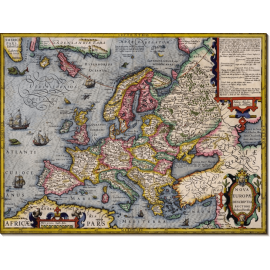 Карта Европы. 1596 г.