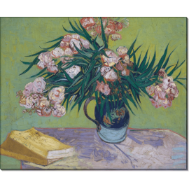 Натюрморт: ваза с олеандрами и книгами (Majolica Jar with Branches of Oleander), 1888. Гог, Винсент ван
